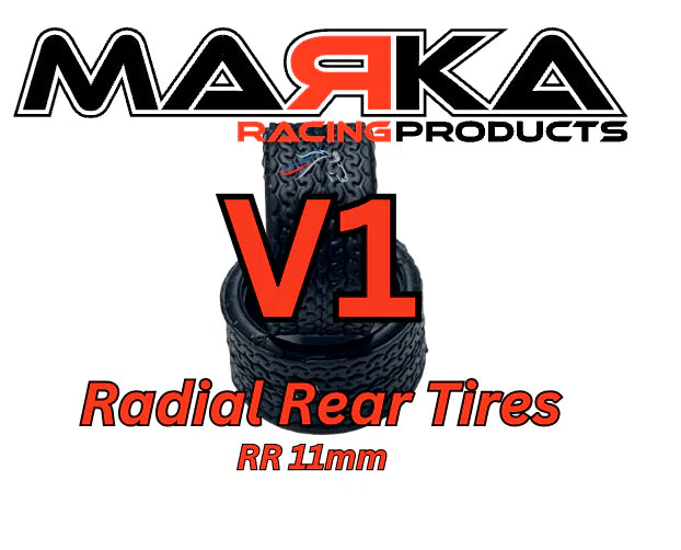 Marka MZR-V1RR 11mm Mini-Z RCP Rubber Rear Radial Tire
