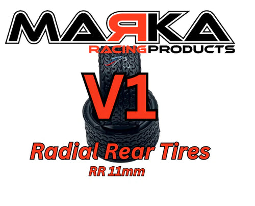 Marka MZR-V1RR 11mm Mini-Z RCP Rubber Rear Radial Tire