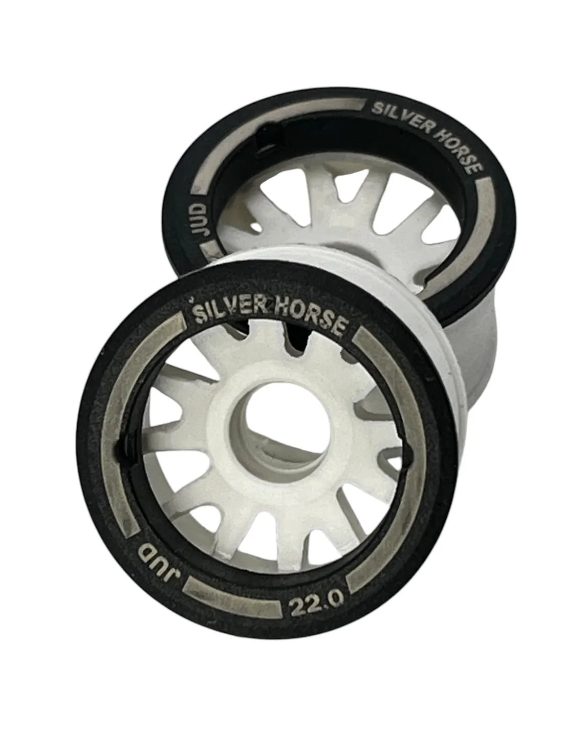 Special Edition Silver Horse White Wheels EVO 2WD Front Racing "JUD" Threaded carbon-fiber