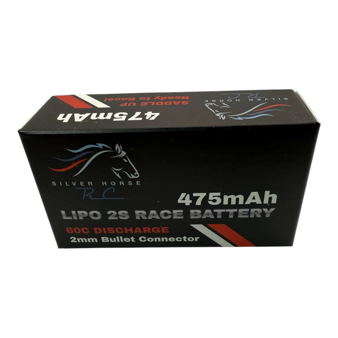 Silver Horse 475mAH Hardcase Lipo Battery 7.4V | 60C | Hardcase | 2mm Bullet Connectors