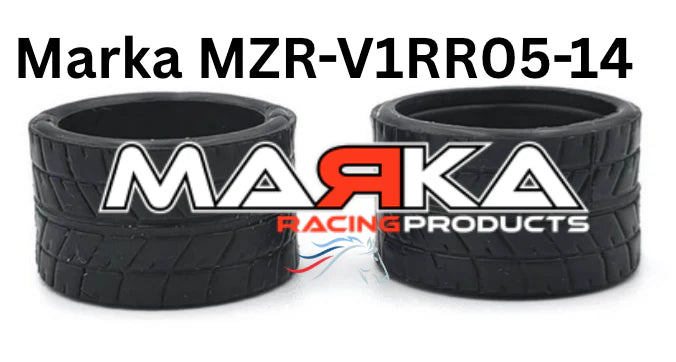 Marka V1 Mini-Z RCP Rubber Rear Radial Tire MZR-V1RR 14mm
