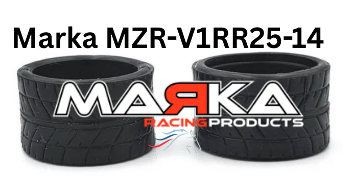 Marka V1 Mini-Z RCP Rubber Rear Radial Tire MZR-V1RR 14mm
