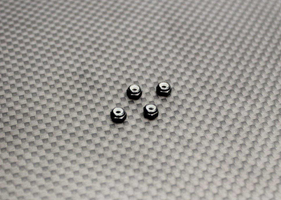 Reflex Racing Aluminum Wheel Nuts (Black) - 4pcs RX525