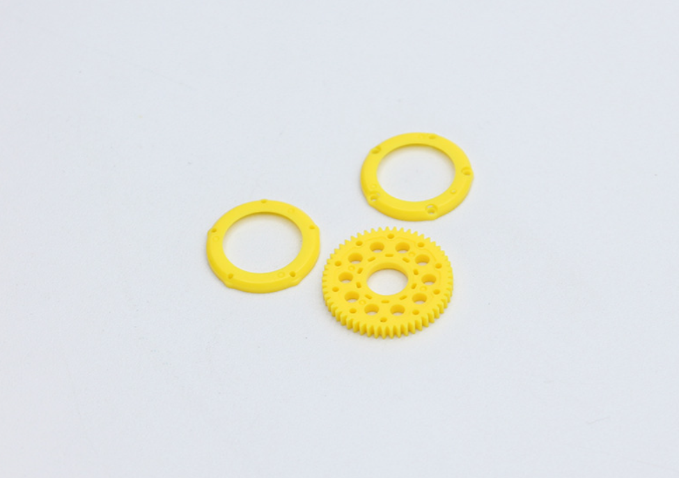 Reflex Racing 53T Ball Differential Yellow Spur and Covers (Non - PNWC Marked) RX574
